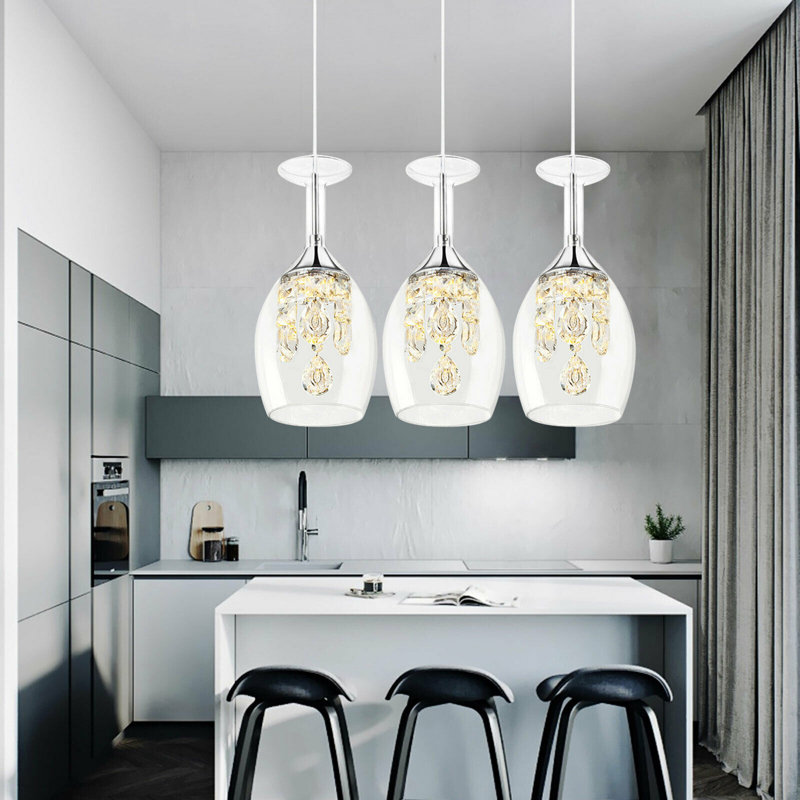 House of Hampton® Alany 3 Light Kitchen Island Cylinder Pendant Wayfair